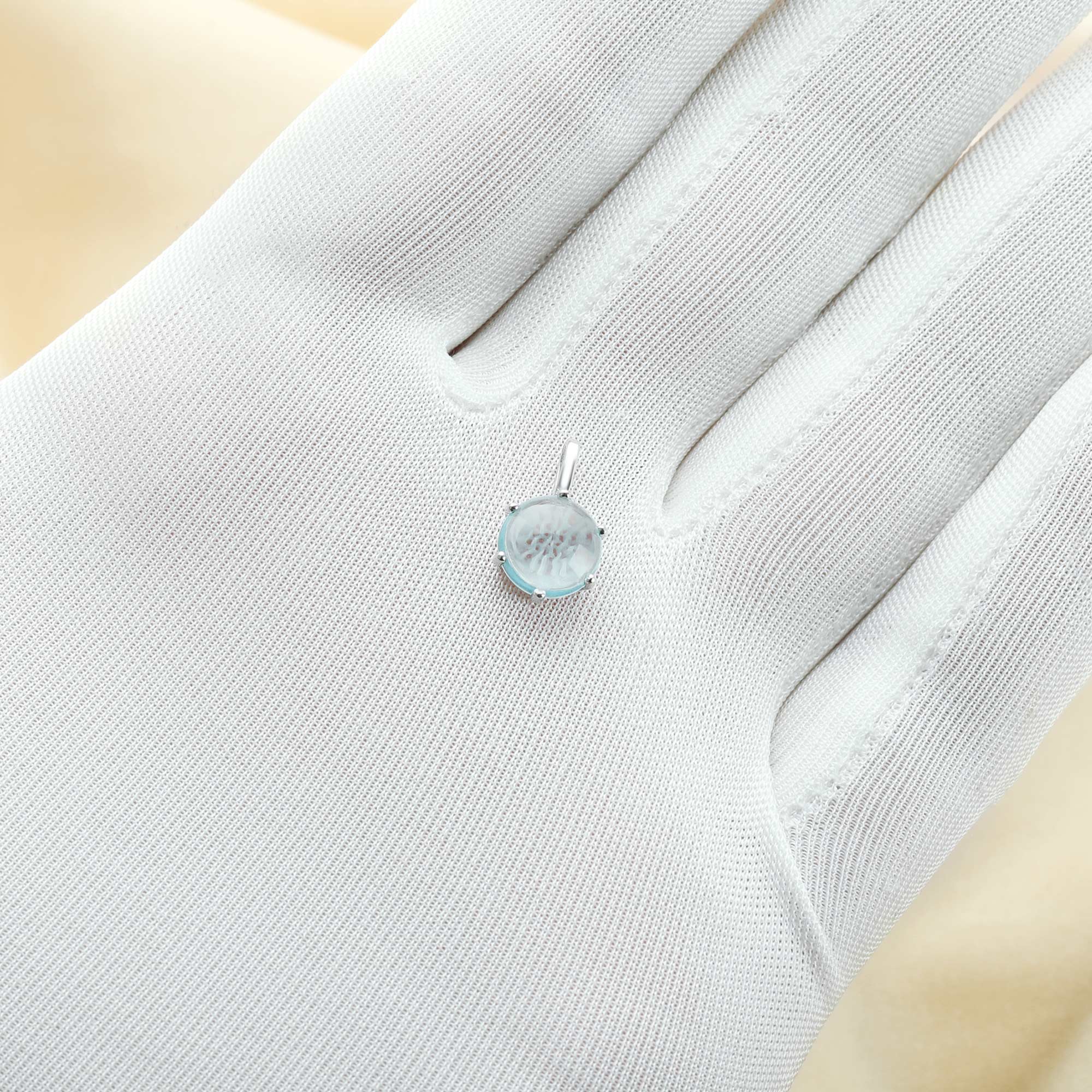 8MM Round Sky Blue Topaz Birthstone Charm,Solid 925 Sterling Silver Charm,November Birthstone Pendant,DIY Jewelry Supplies 1411322 - Click Image to Close