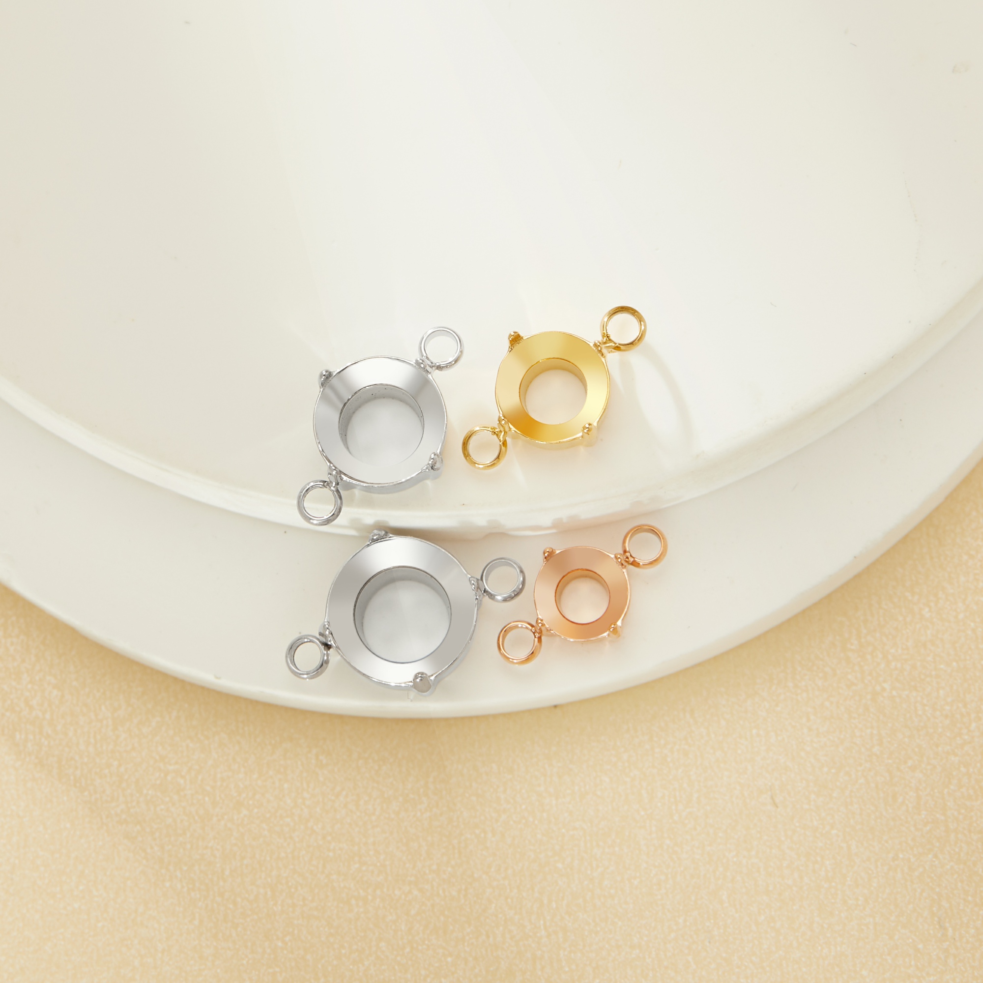 Two Loops Round Prongs Bezel Pendant Settings,Rose Gold Plated Stainless Steel Pendant Charm,Round Two Loops Charm Pendant,Simple Pendant Blank 1411435 Two Loops Round Prongs Bezel Pendant Settings,Rose Gold Plated Stainless Steel Pendant Charm,Round Two Loops Charm Pendant,Simple Pendant Blank 1411435