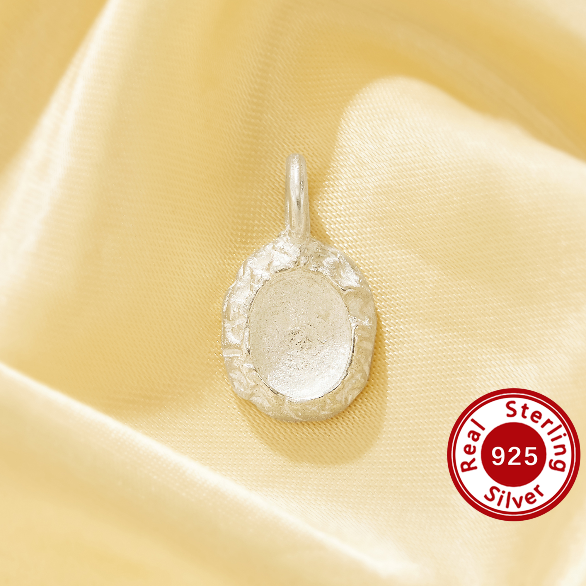 7x9MM Keepsake Mother Milk Resin Ring Bezel Settings,Solid 925 Sterling Silver Oval Blank Plain Silver No Plating Shiny Hammered Chunky Band For DIY Jewelry 1421299 7x9MM Keepsake Mother Milk Resin Ring Bezel Settings,Solid 925 Sterling Silver Oval Blank Plain Silver No Plating Shiny Hammered Chunky Band For DIY Jewelry 1421299