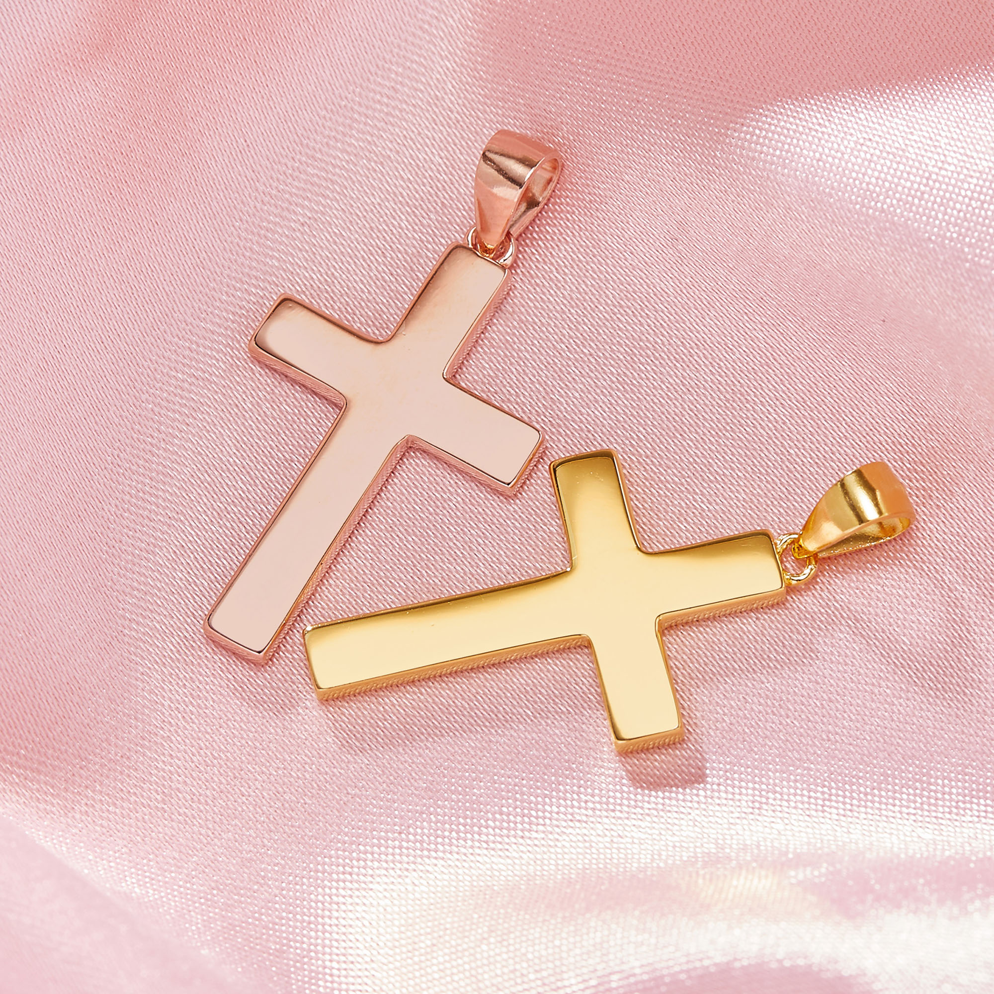 Keepsake Breast Milk Resin Solid Back Cross Pendant Bezel Settings,Solid 14K 18K Gold Pendant Charm,DIY Memory Jewelry Supplies 1431263 - Click Image to Close