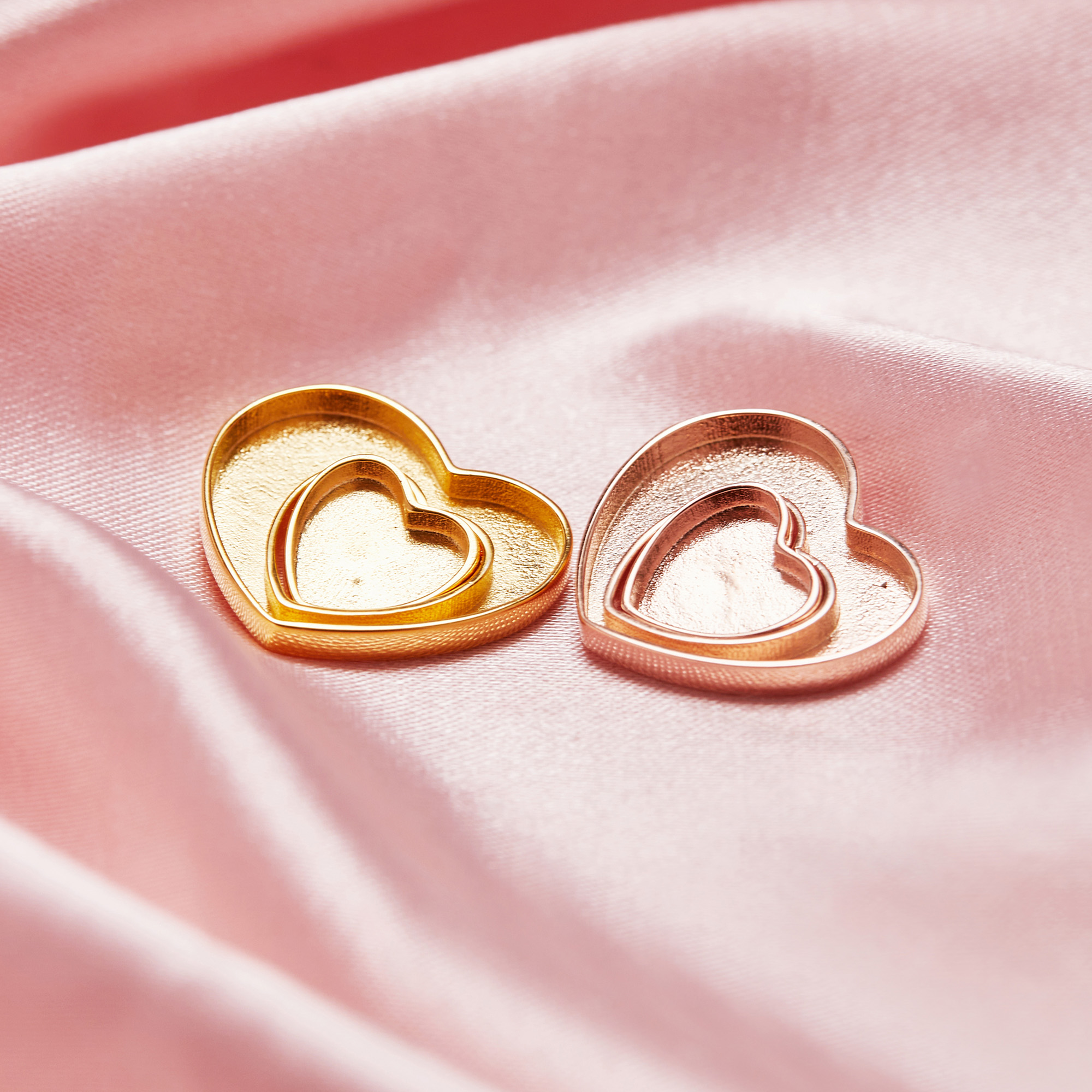 Keepsake Breast Milk Resin Heart Bezel Pendant Settings,Pair Lovers' Solid 14K 18K Gold Charm,Simple Heart Pendant,DIY Pendant Supplies 1431294 - Click Image to Close