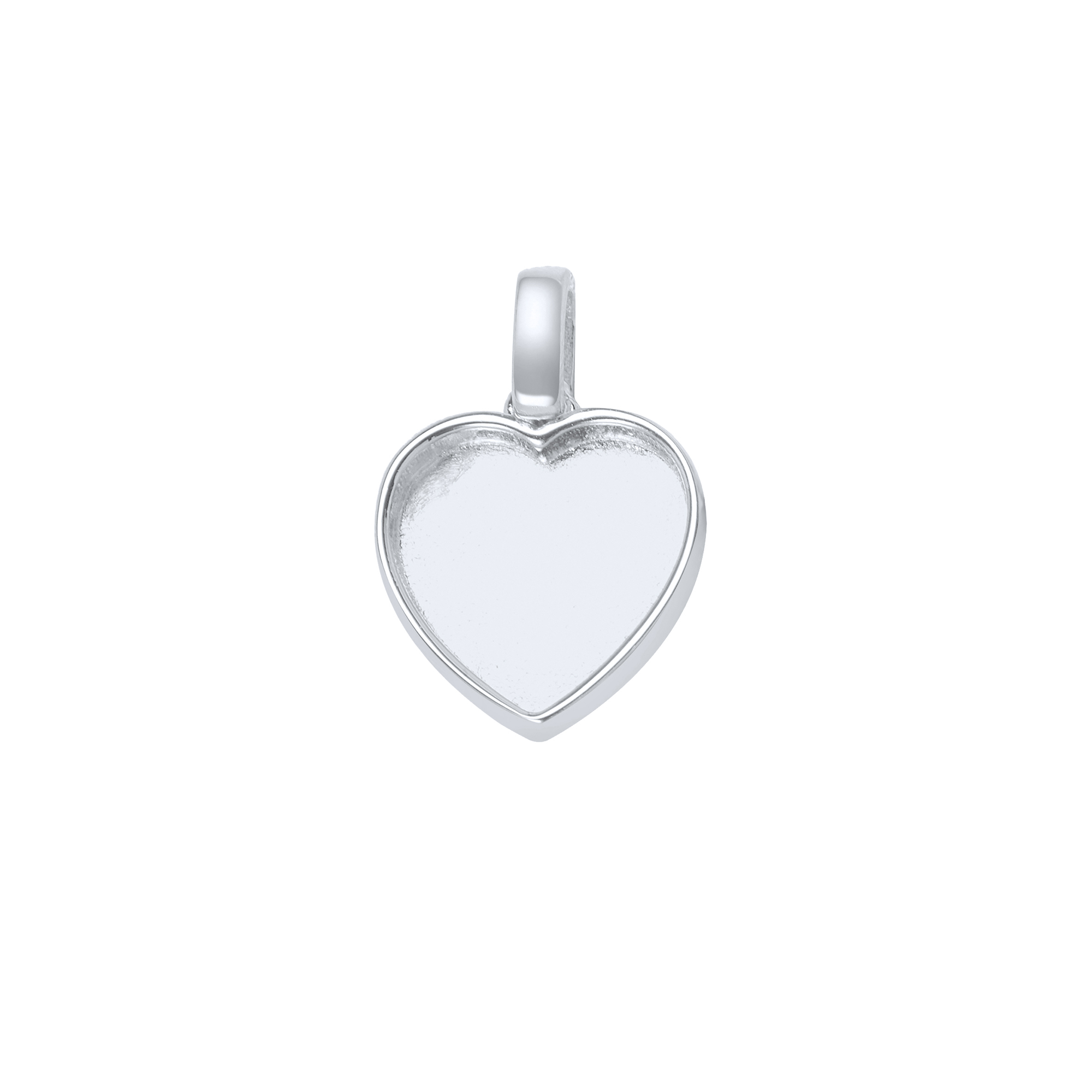 Minimalist Keepsake Breast Milk Resin Heart Bezel Pendant Blank Settings,Solid Back Solid 925 Sterling Silver Rose Gold Plated Charm,Simple Heart Pendant 1431314 - Click Image to Close