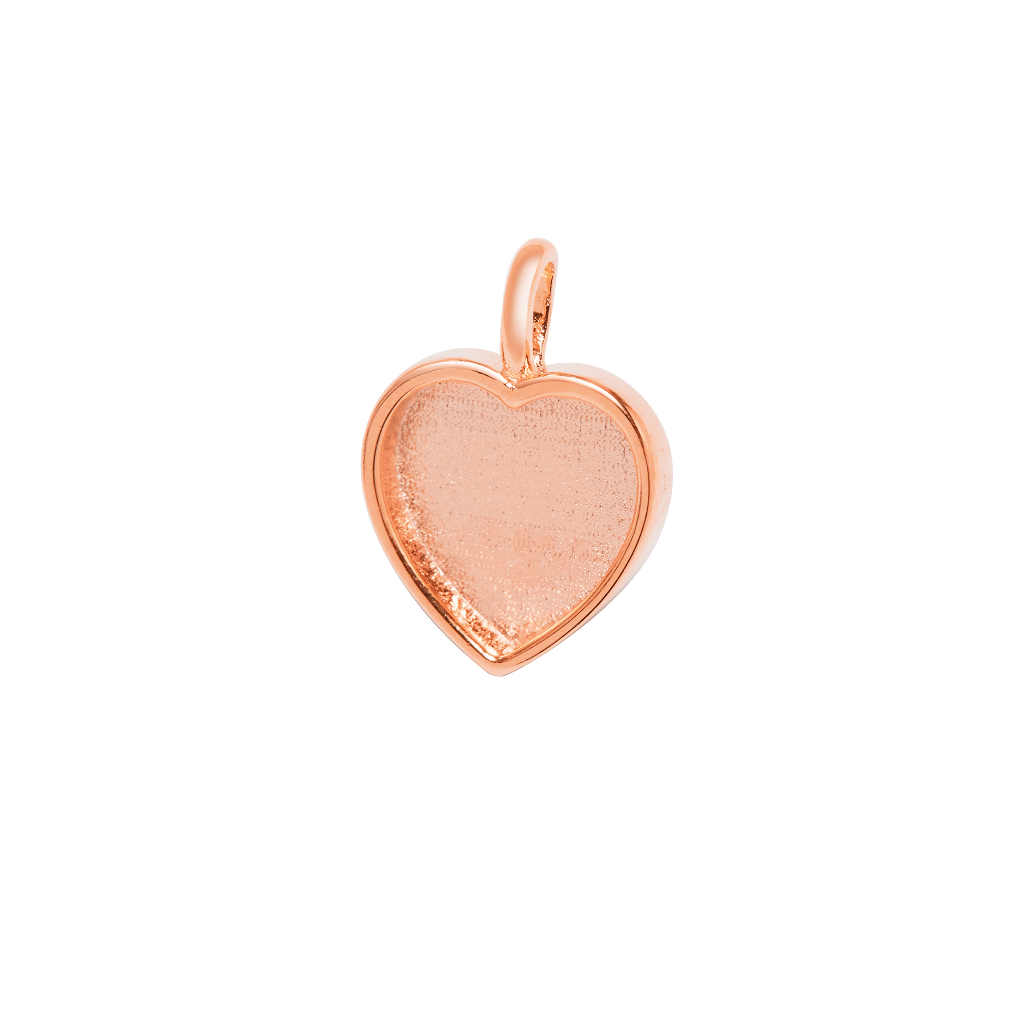 Minimalist Keepsake Breast Milk Resin Heart Bezel Pendant Blank Settings,Solid Back Solid 925 Sterling Silver Rose Gold Plated Charm,Minimalism Heart Pendant 1431317 - Click Image to Close