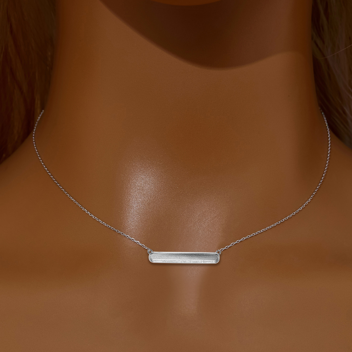 4x25MM Keepsake Breast Milk Resin Rectangle Pendant Bezel Settings,Simple Solid 14K 18K Gold Necklace Chain 16''+2'' 1431320 - Click Image to Close