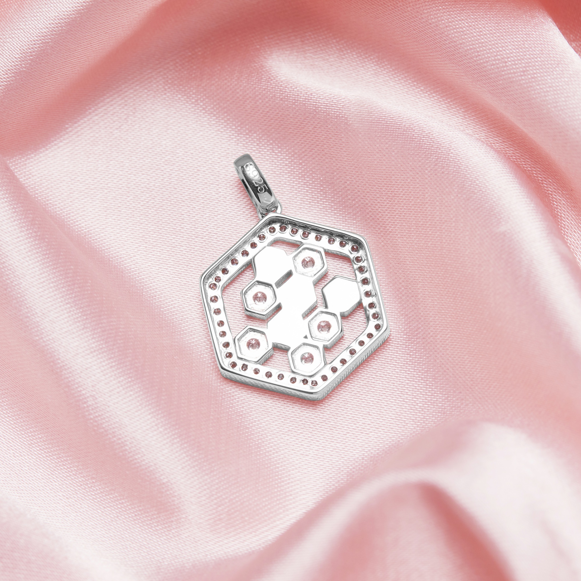 Keepsake Breast Milk Resin Hexagon Bezel Pendant Settings,Honeycomb Hexagon Solid 925 Sterling Silver Pendant Charm,DIY Memory Jewelry Supplies 1431333 - Click Image to Close