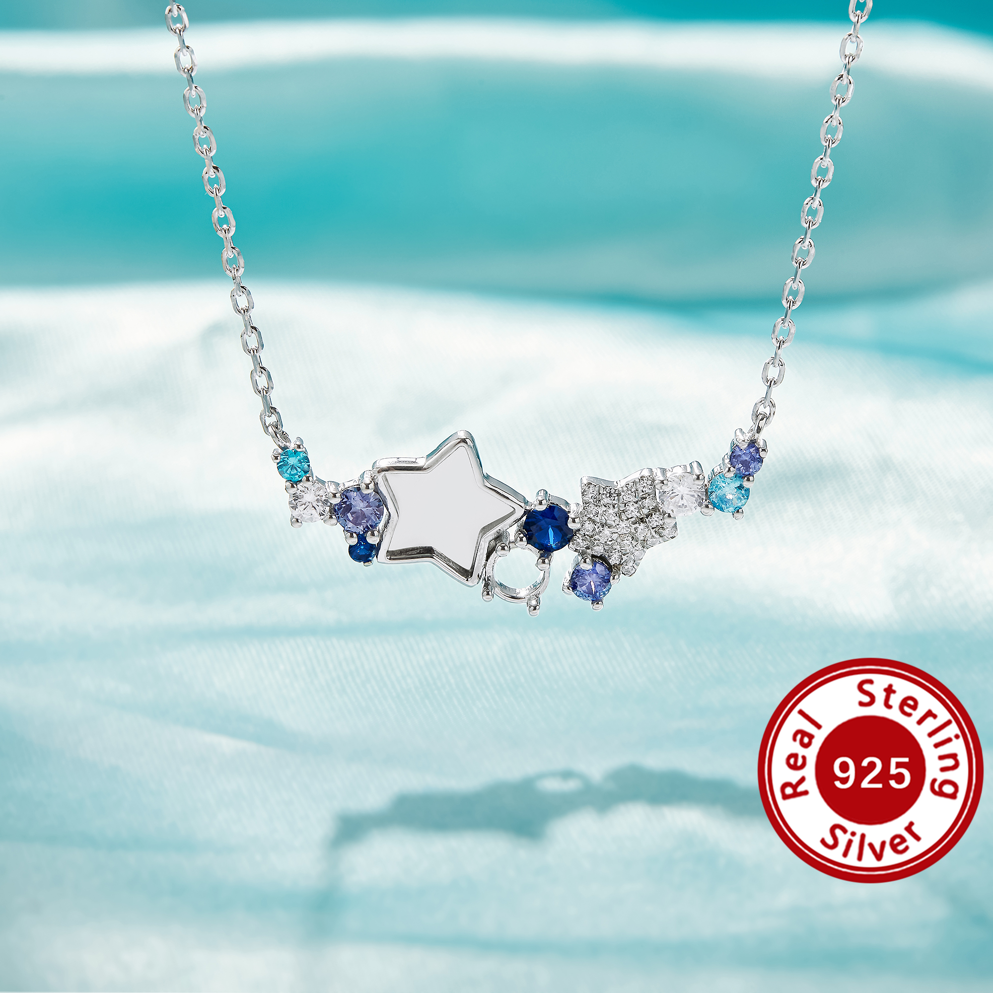 Keepsake Mother's Milk Resin Star Bezel Pendant Blank Settings Necklace,Color CZ Stone Settings,Solid 925 Sterling Silver Necklace 16''+2'' 1431483-1 Keepsake Mother's Milk Resin Star Bezel Pendant Blank Settings Necklace,Color CZ Stone Settings,Solid 925 Sterling Silver Necklace 16''+2'' 1431483-1