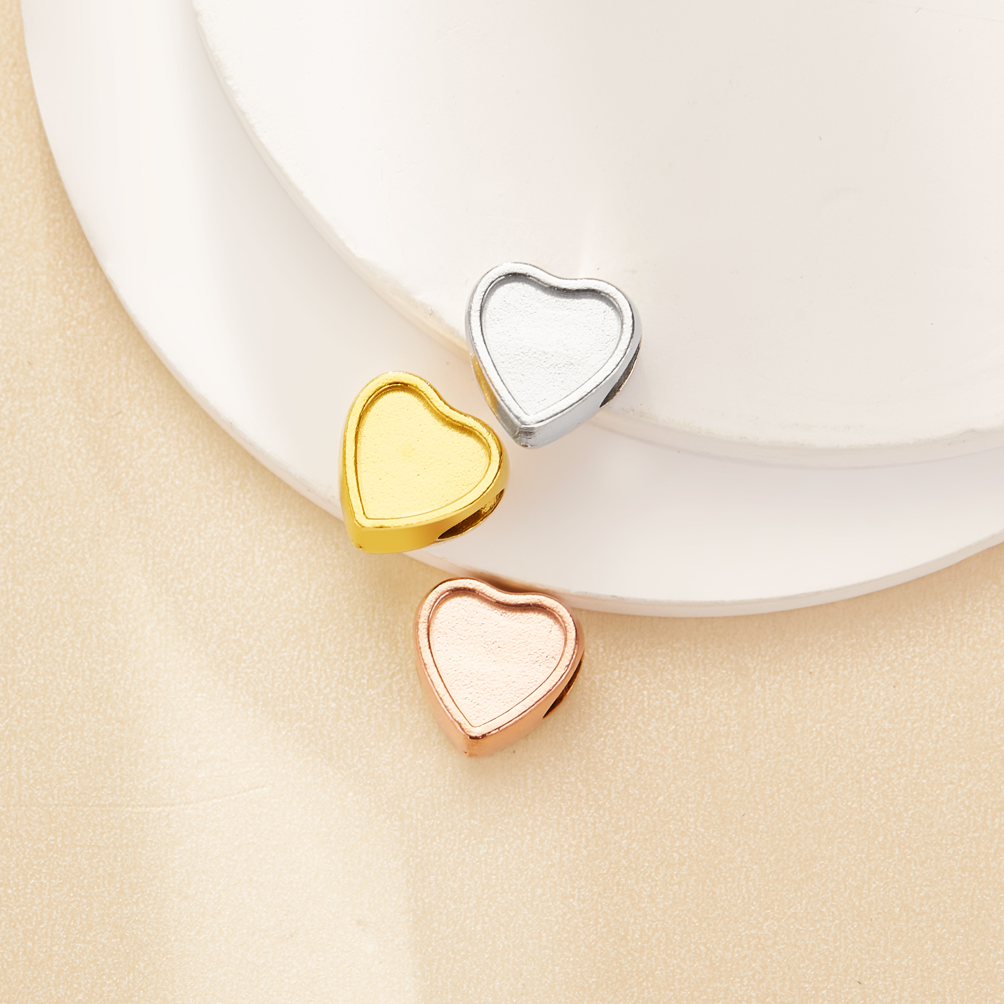 Keepsake Mother's Milk Resin Stainless Steel Heart Bezel Beads Settings,Double Sides Big Hole Minimalist Pendant Beads with 4.5MM Hole,DIY Bead Supplies 1431577 Keepsake Mother's Milk Resin Stainless Steel Heart Bezel Beads Settings,Double Sides Big Hole Minimalist Pendant Beads with 4.5MM Hole,DIY Bead Supplies 1431577