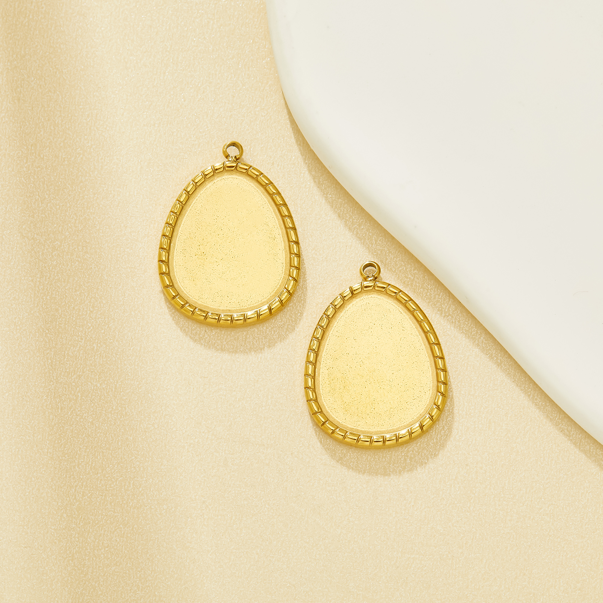 13x16MM Pear Bezel Stainless Steel Pendant Settings,Minimalist Gold PLated Stainless Steel Round Pendant Charm,DIY Pendant Blank 1431658 13x16MM Pear Bezel Stainless Steel Pendant Settings,Minimalist Gold PLated Stainless Steel Round Pendant Charm,DIY Pendant Blank 1431658