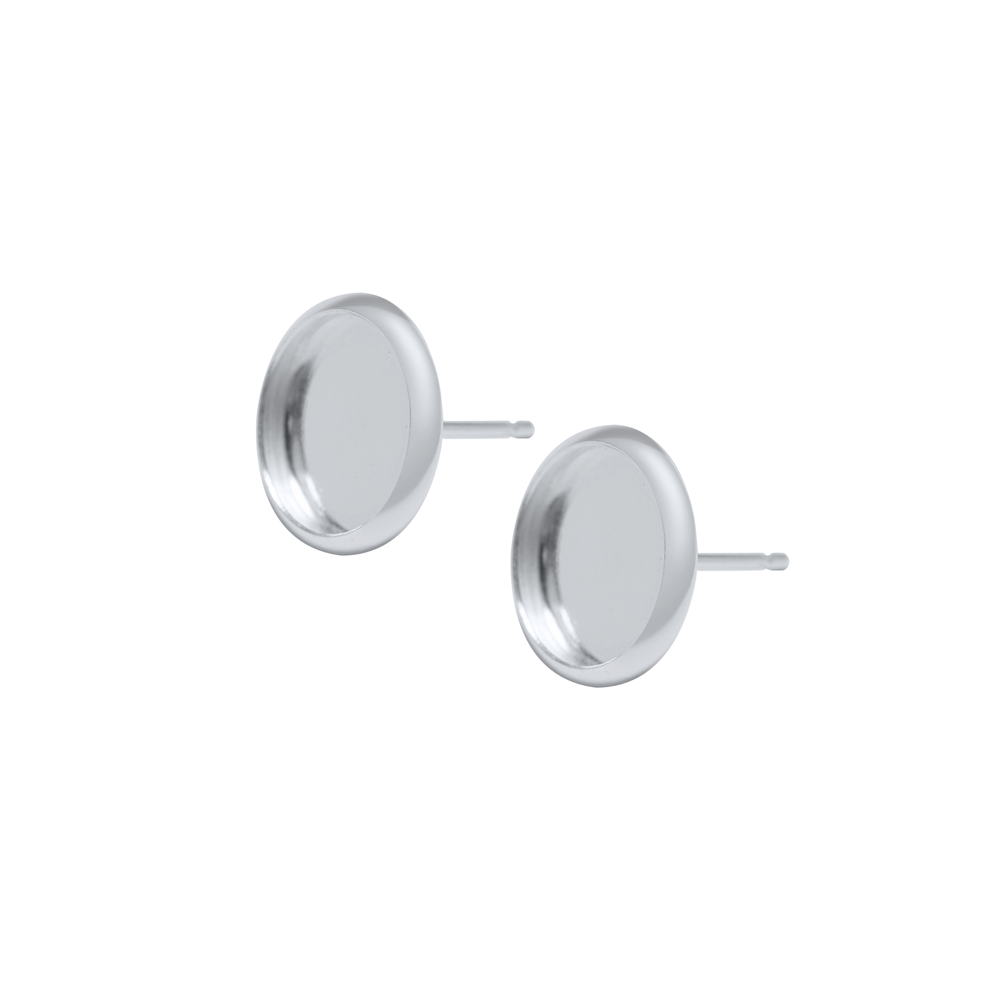 Round Breast Milk Resin Cup Studs Earrings Settings,Solid 925 Sterling Silver Studs Earrings Bezel,DIY Jewelry Supplies 1706163 - Click Image to Close