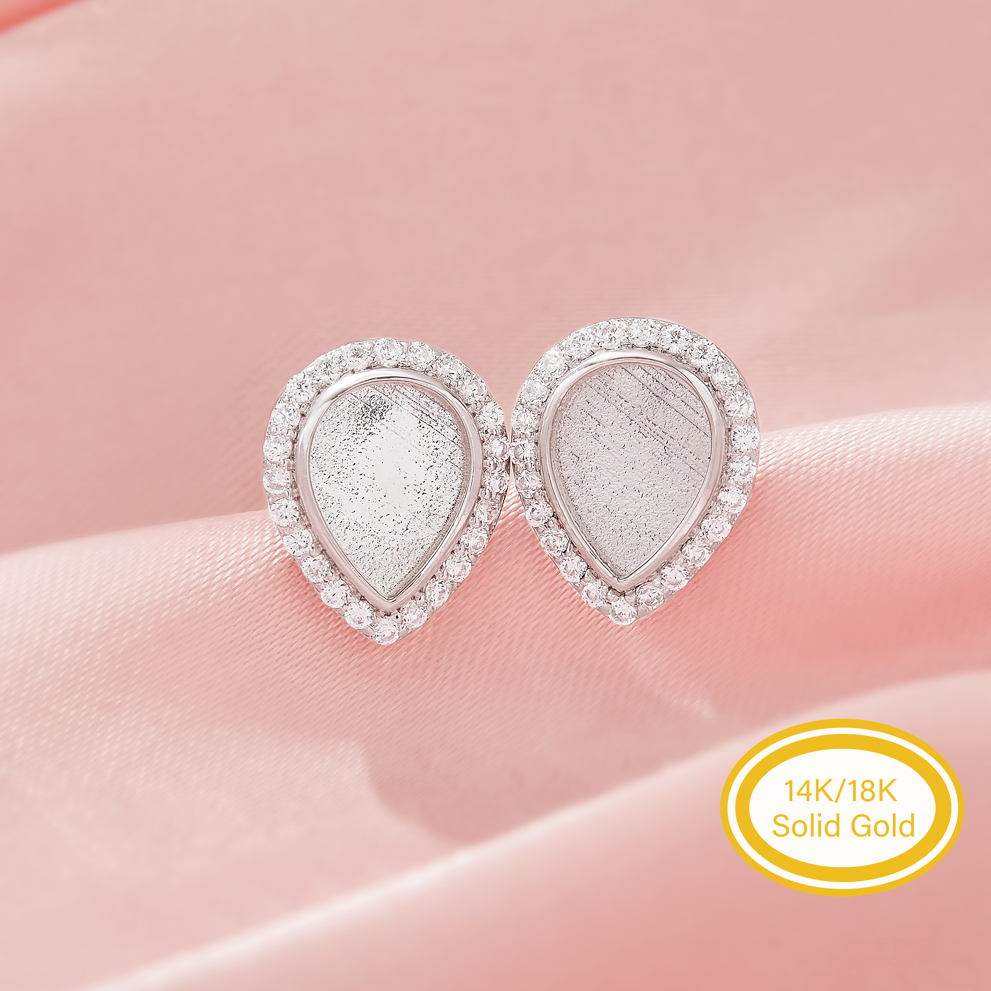 Keepsake Mother's Milk Resin 6x8MM Pear Bezel Studs Earrings Blank Settings,Solid Back 14K 18K Gold Studs Earring,Pave Moissanite Earrings,DIY Earrings Supplies 1706212 Keepsake Mother's Milk Resin 6x8MM Pear Bezel Studs Earrings Blank Settings,Solid Back 14K 18K Gold Studs Earring,Pave Moissanite Earrings,DIY Earrings Supplies 1706212