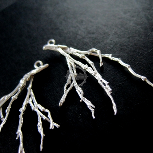 6pcs 25x43mm silver tree branch bamboo root pendant charm DIY jewlery supplies 1820101 - Click Image to Close