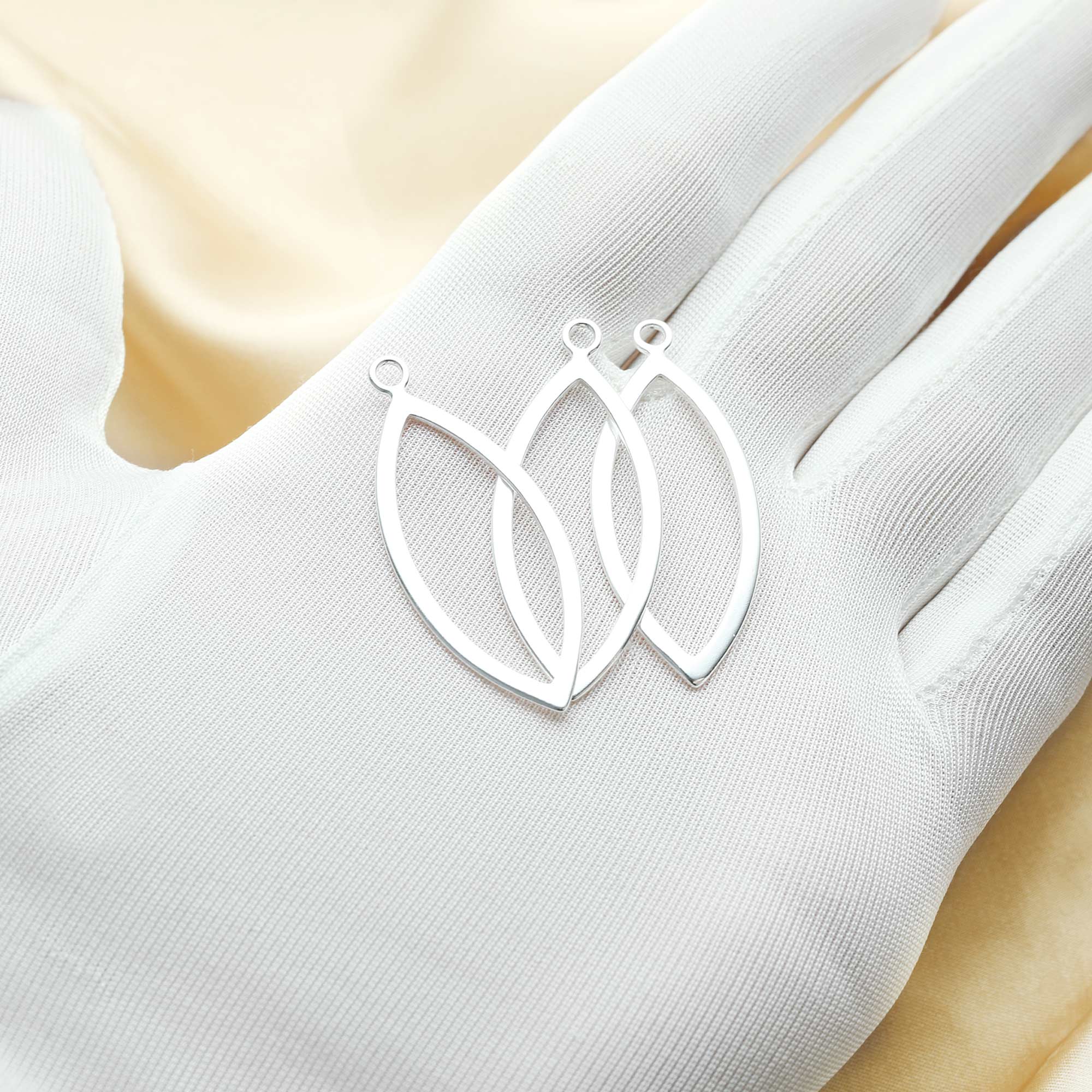 16x40MM Marquise Pendant Charm,Solid 925 Sterling Silver Frame Charm,Minimalist Charm,DIY Jewelry Supplies 1820337 - Click Image to Close