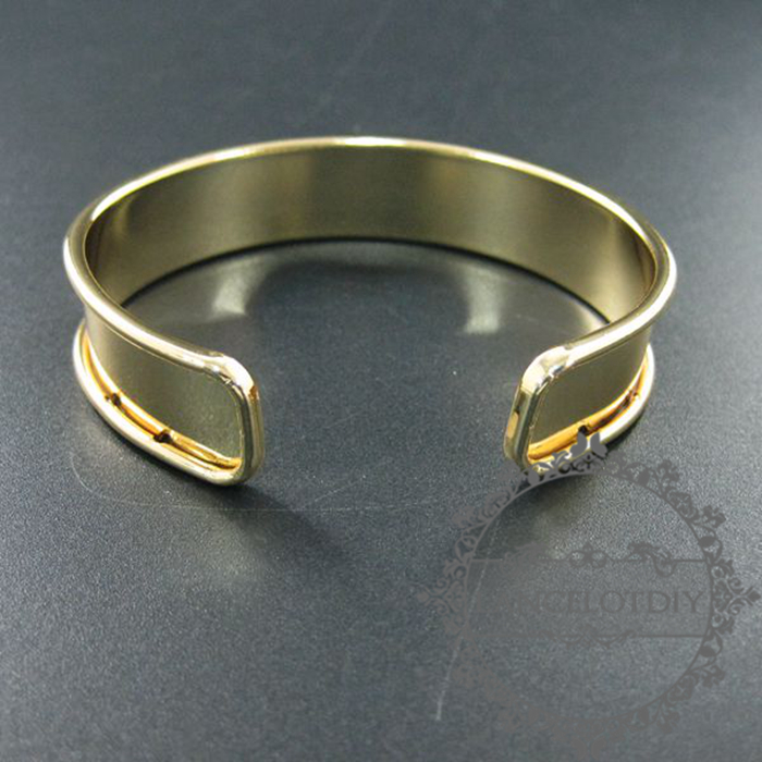 5pcs 11mm width bezel,60mm diameter gold plated brass bangle bracelet DIY supplies,findings 1900098 - Click Image to Close