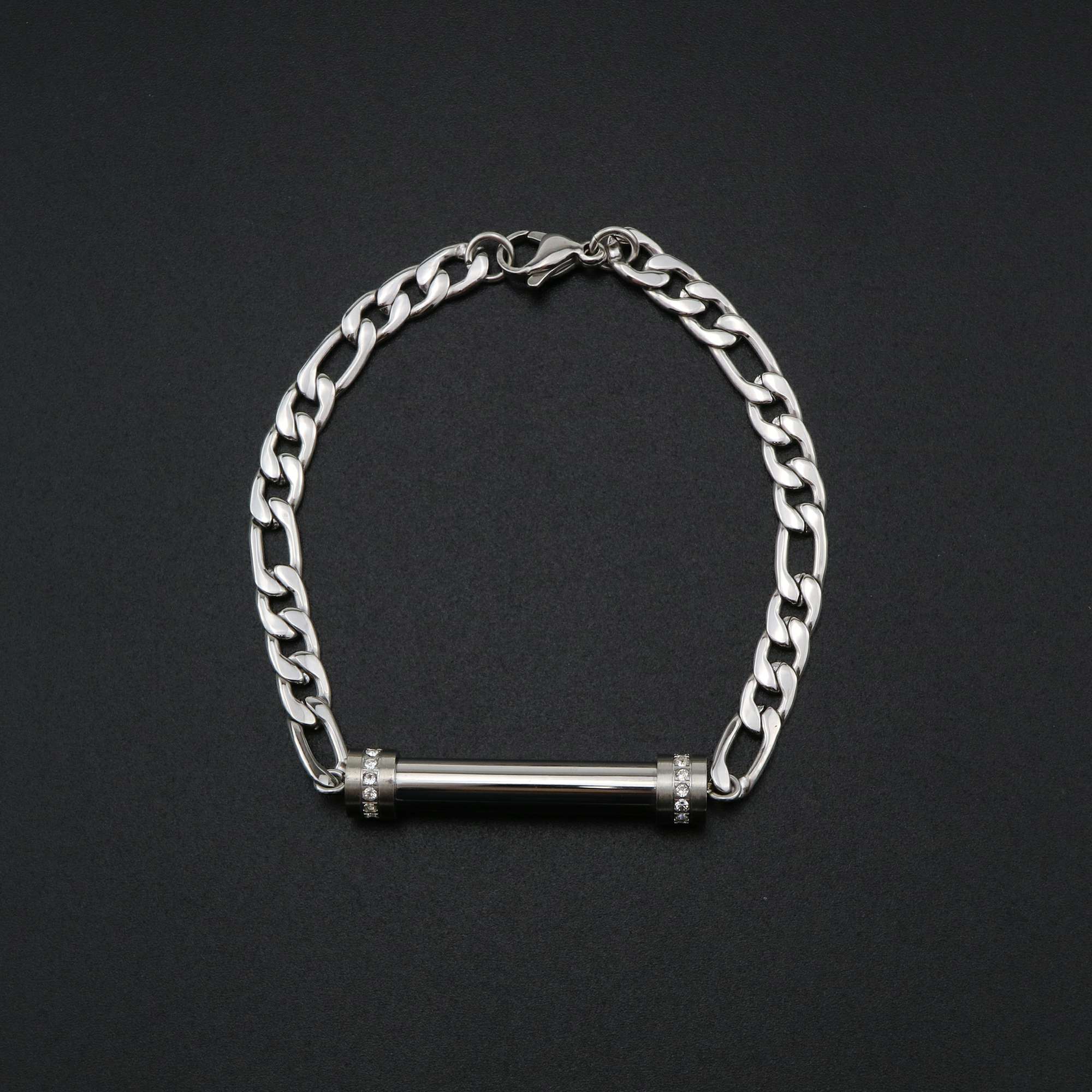 1Pcs 40x8MM Stainless Steel Screct Vial Box Bracelet Ash Canister Cremation Urn Wish Pendant Prayer Purfume Box DIY Supplies 7.8Inches 1900254 - Click Image to Close