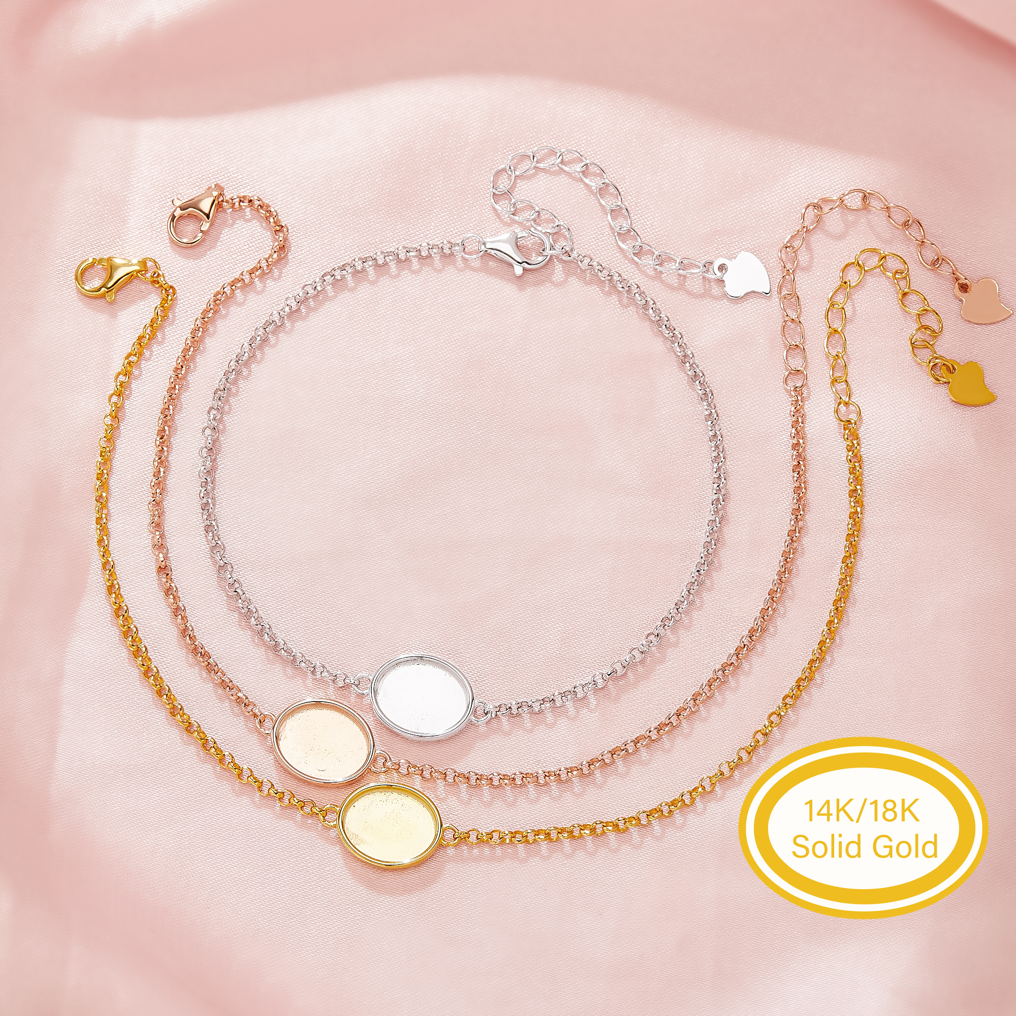 Keepsake Mother's Milk Resin Oval Bezel Bracelet Settings,Solid 14K 18K Gold Bracelet,Minimalist Bracelet,DIY Bracelet Supplies 7''+2'' 1900332 Keepsake Mother's Milk Resin Oval Bezel Bracelet Settings,Solid 14K 18K Gold Bracelet,Minimalist Bracelet,DIY Bracelet Supplies 7''+2'' 1900332