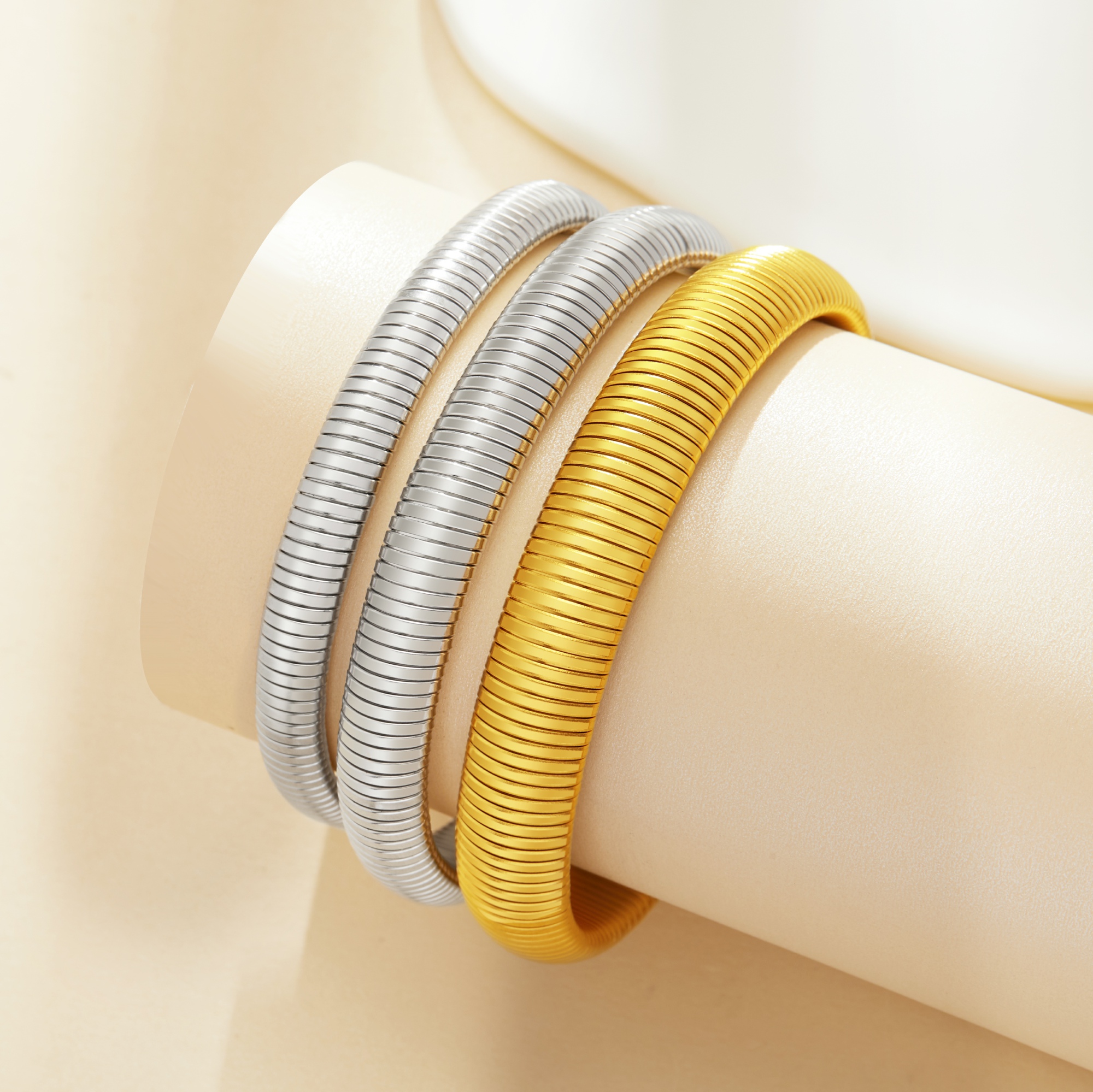 Flat Snake Layering Bangle Bracelet,Minimalist Gold Plated Stainless Steel Bracelet,DIY Bracelet Supplies 1900349 Flat Snake Layering Bangle Bracelet,Minimalist Gold Plated Stainless Steel Bracelet,DIY Bracelet Supplies 1900349