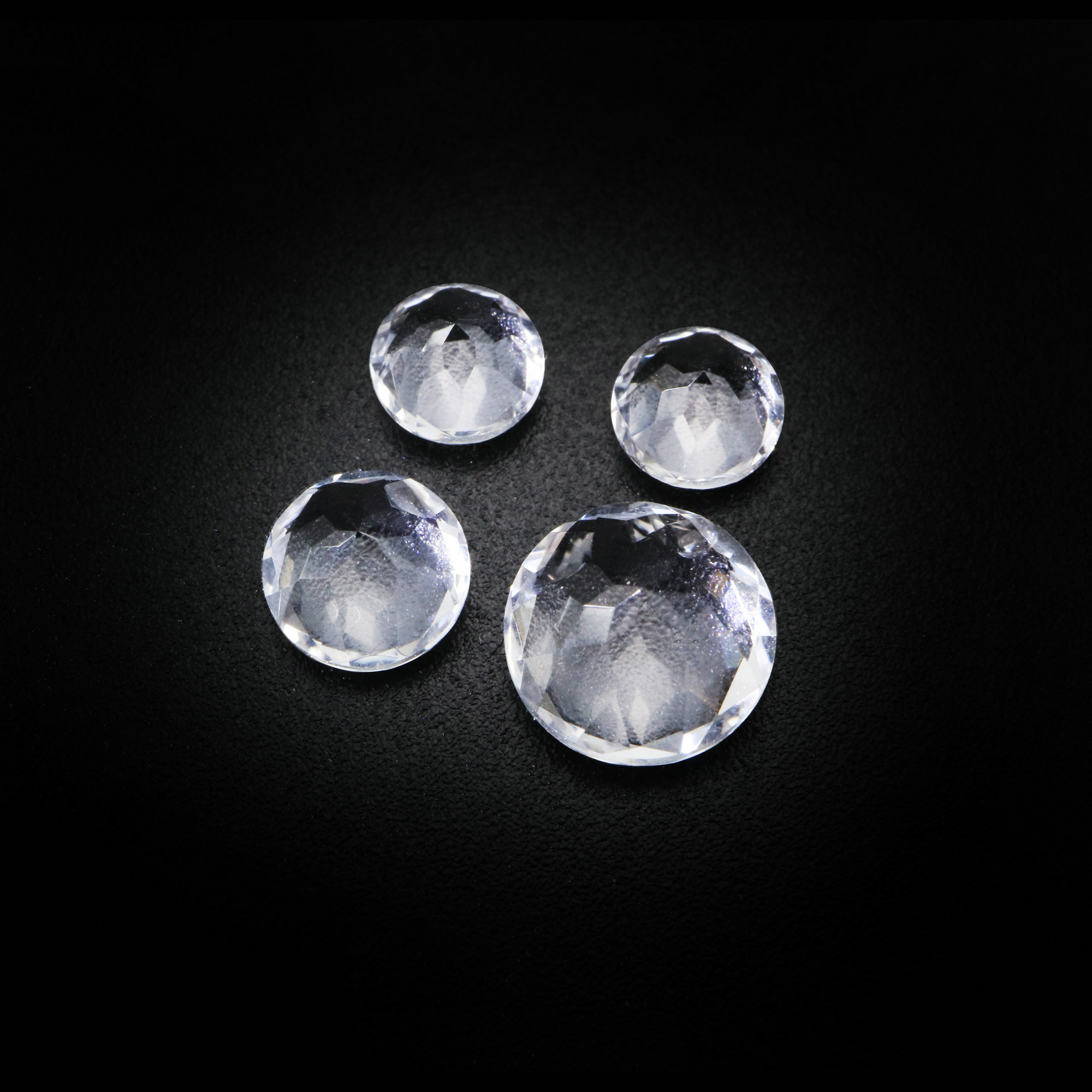 1Pcs Round White Crystal Quartz Natural Faceted Cut Loose Gemstone Semi Precious Stone DIY Jewelry Supplies 4110176 - Click Image to Close