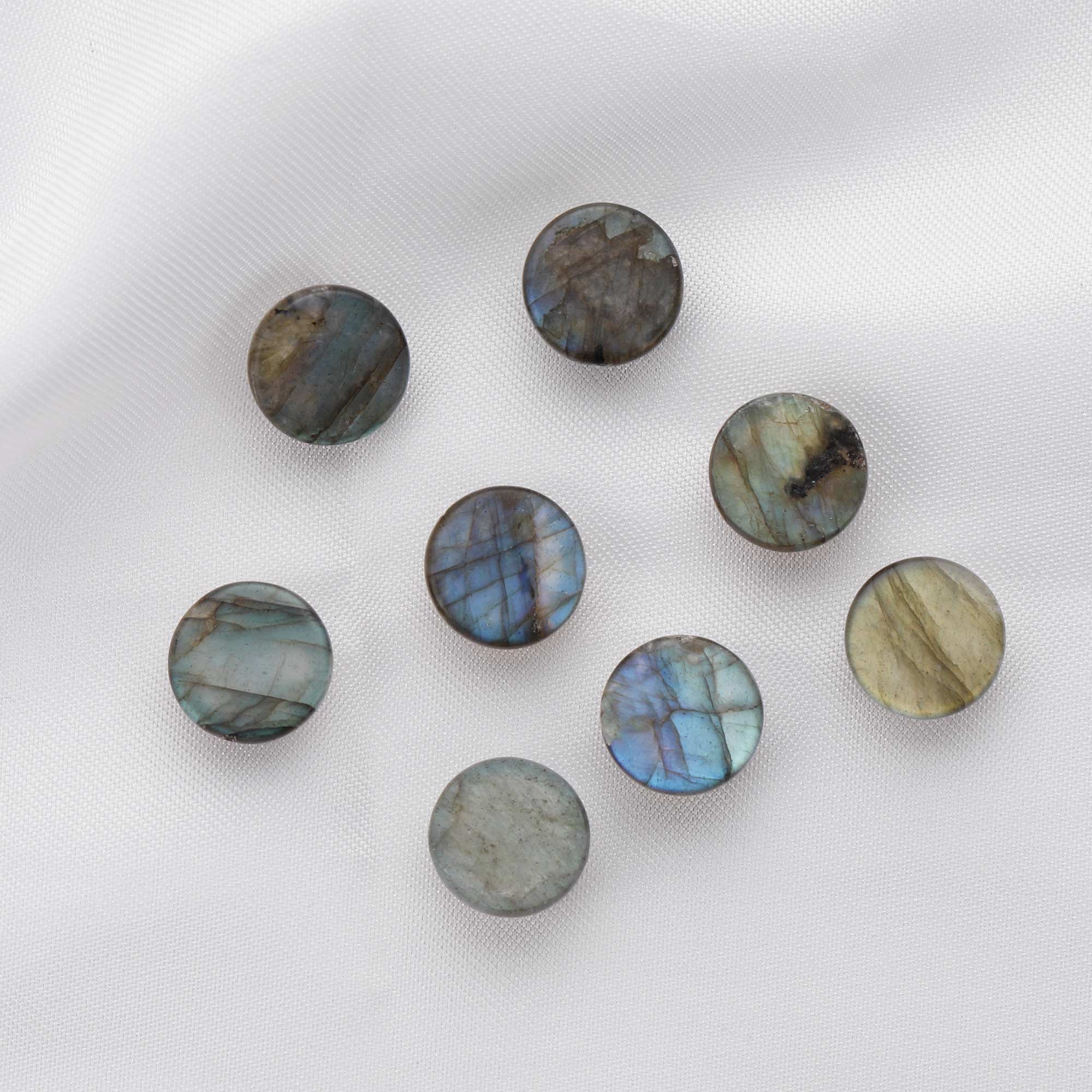 5Pcs 10MM Round Labradorite Cabochon,Blue Shiny Semi Precious Gemstone DIY Jewelry Supplies 4110192 - Click Image to Close