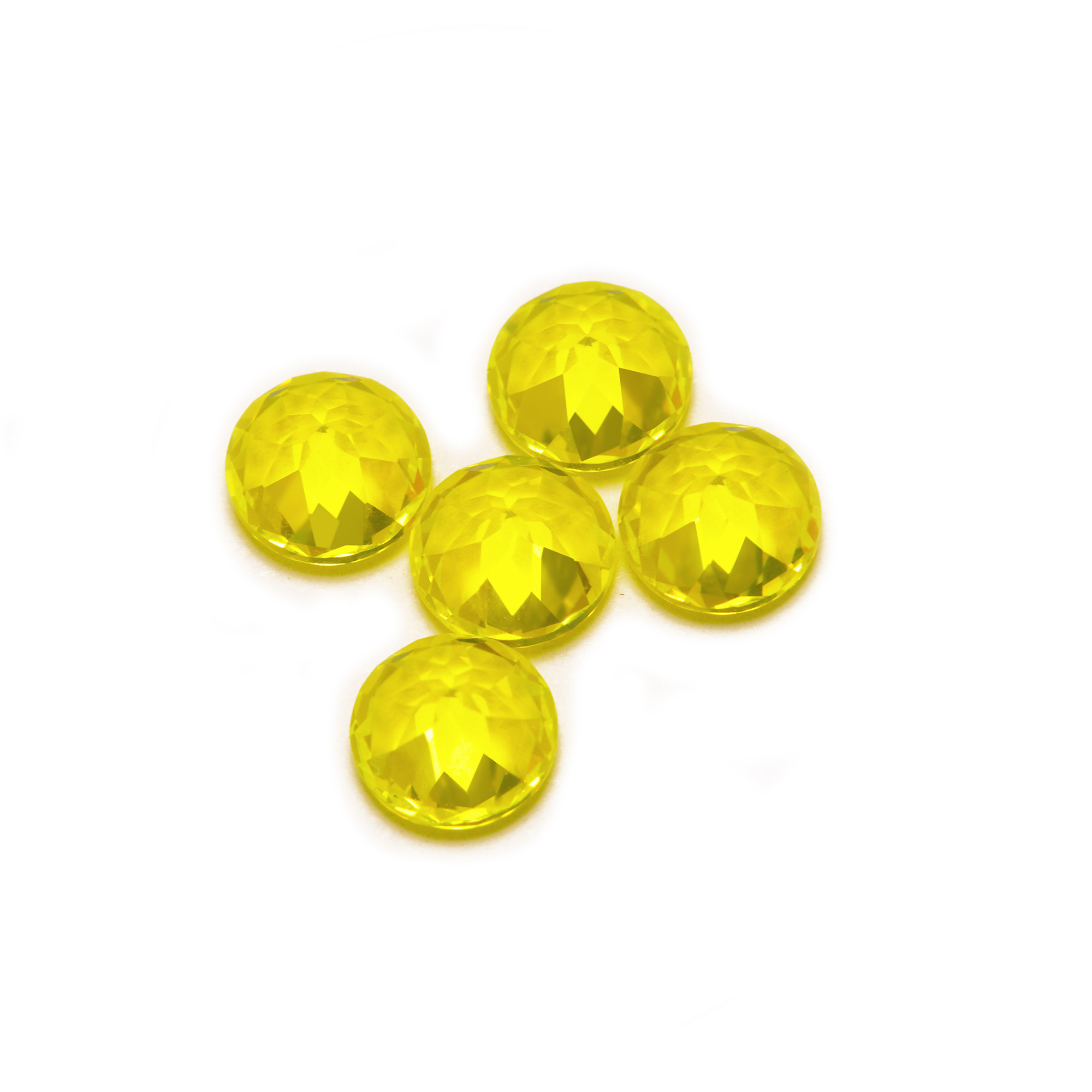 1Pcs 6MM Round Faceted Yellow Lumogarnet,Fluorescent Ce YAG,Yttrium Aluminum Garnet,Loose Gemstone,Manmade Crystal,UV Blacklight Dayglow 4110203 - Click Image to Close