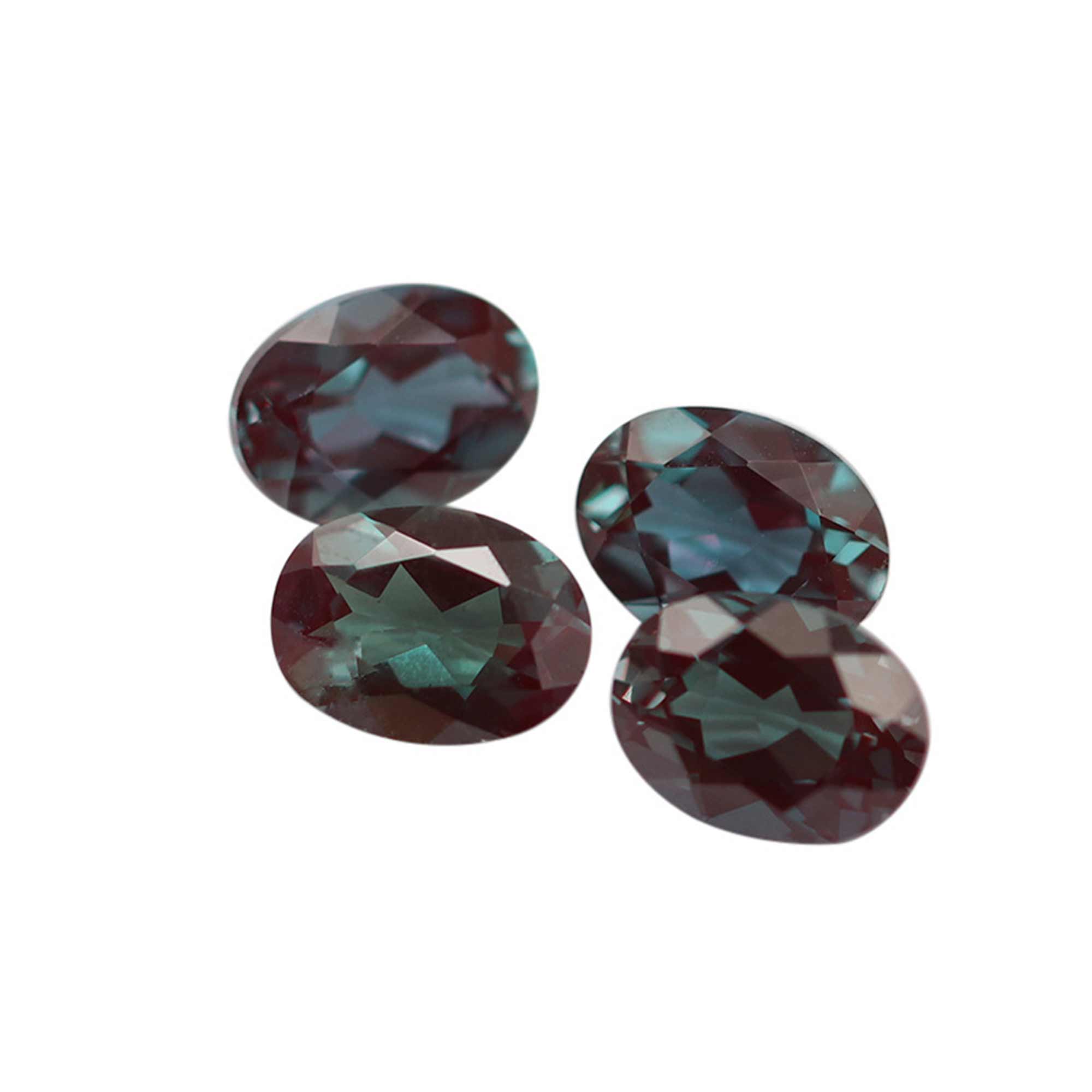 Lab Grown Alexandrite Faceted Gemstone,Oval Color Change Stone,June Birthstone,DIY Loose Gemstone Supplies 4120144 - Click Image to Close