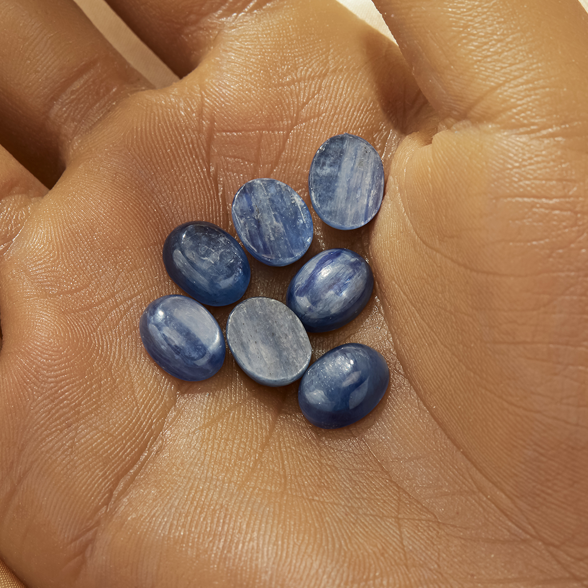 5Pcs 8x10MM Nature Blue Kyanite Cabochon Oval Gemstone,Semi-precious Gemstone,Unique Gemstone,DIY Jewelry Supplies 4120149 - Click Image to Close