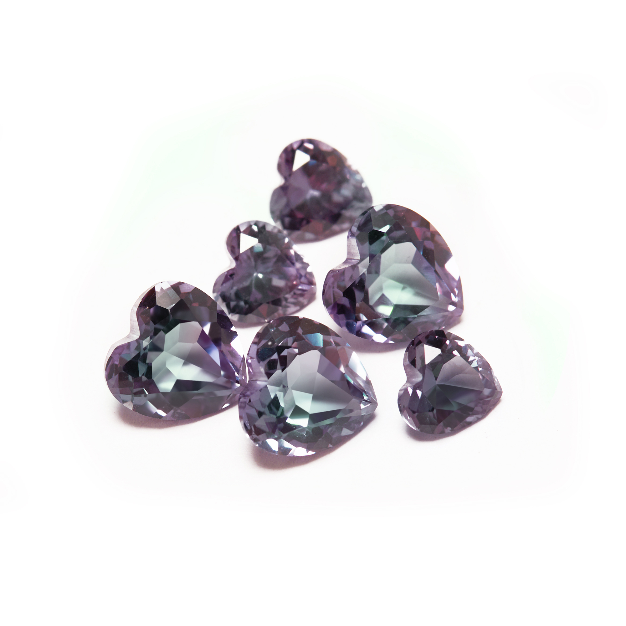 1Pcs Simulated Alexandrite Heart Faceted Stone,Color Change Stone,June Birthstone,Unique Gemstone,Loose Stone,DIY Jewelry Supplies 413002 - Click Image to Close