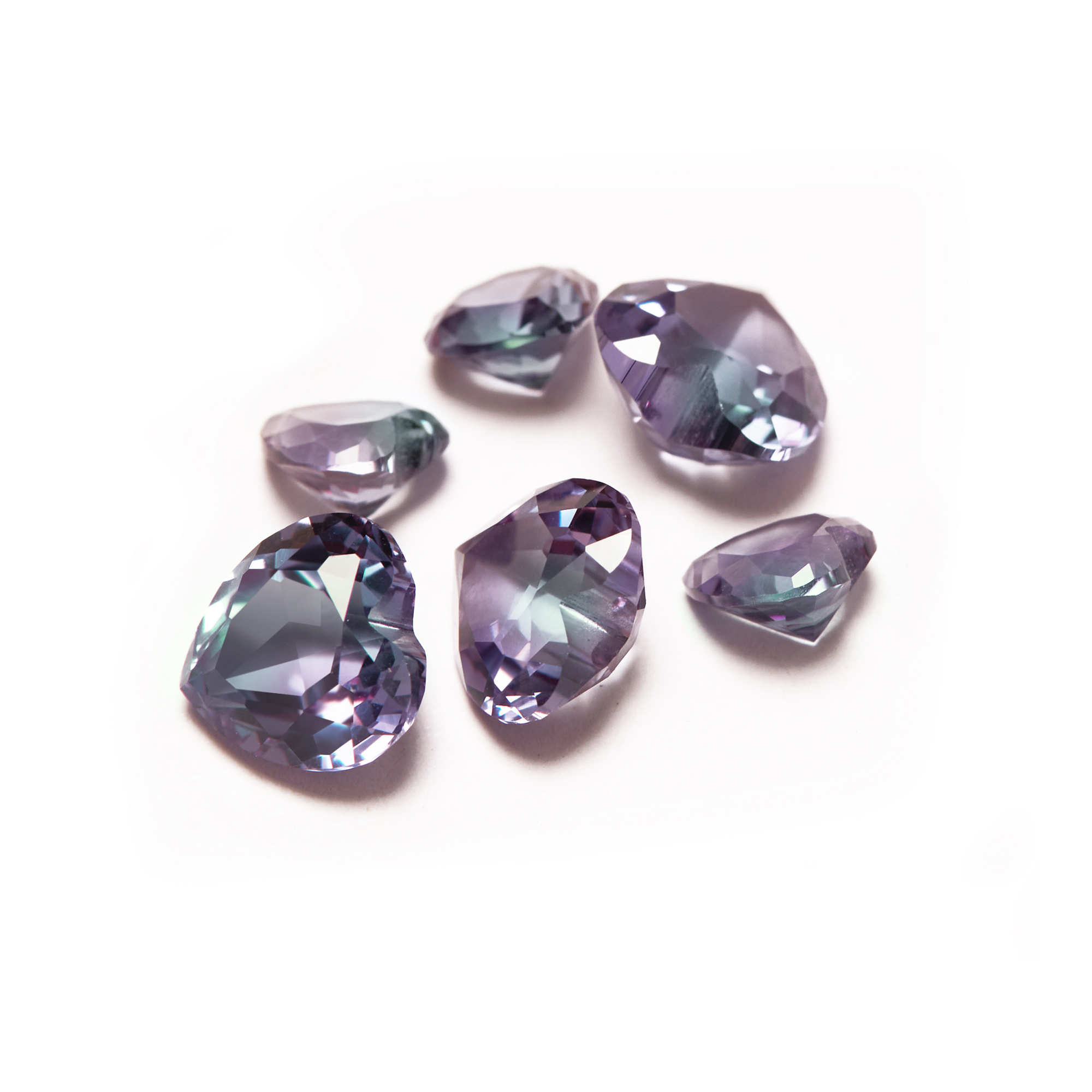 1Pcs Simulated Alexandrite Heart Faceted Stone,Color Change Stone,June Birthstone,Unique Gemstone,Loose Stone,DIY Jewelry Supplies 413002 - Click Image to Close