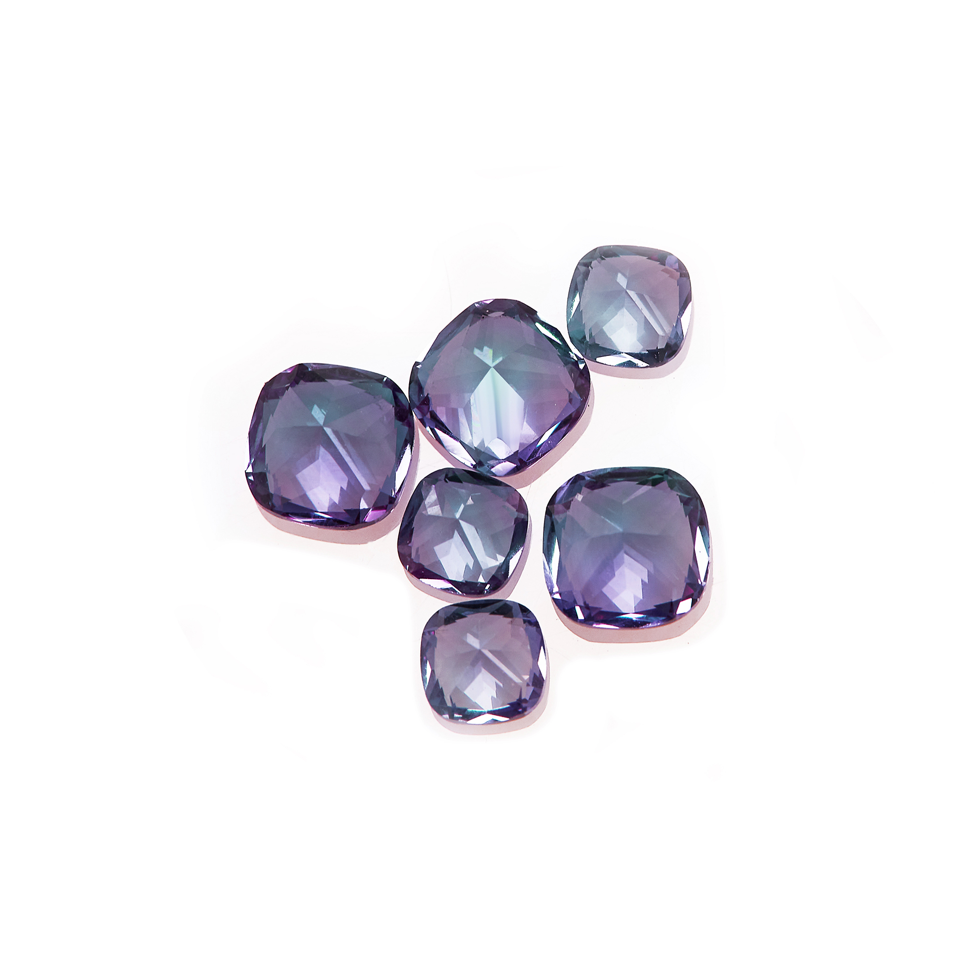 1Pcs Simulated Alexandrite Cushion Square Faceted Stone,Color Change Stone,June Birthstone,Unique Gemstone,Loose Stone,DIY Jewelry Supplies 4140031 - Click Image to Close