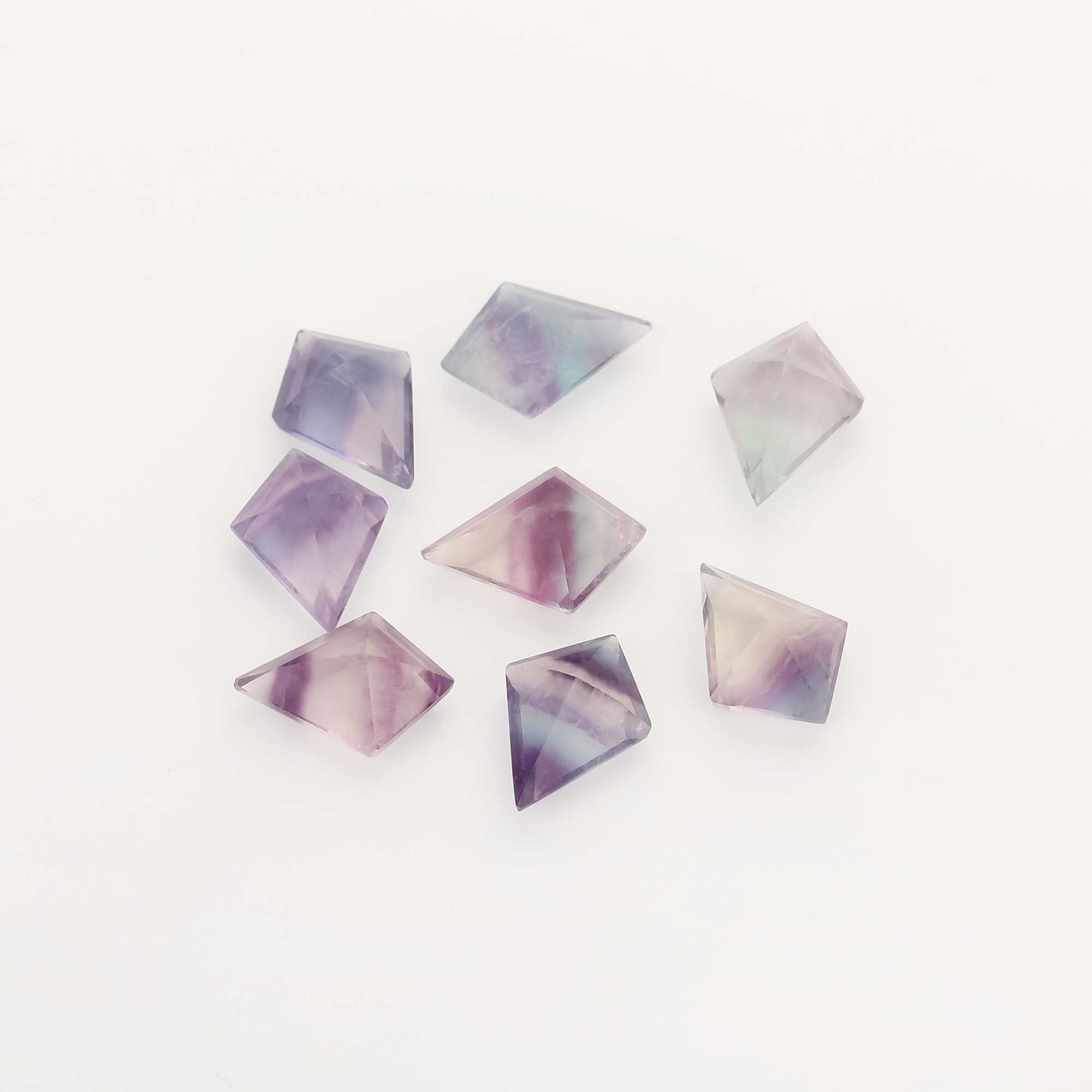 7x10MM Nature Fluorite Kite Cut Faceted Stone,Semi-precious Gemstone,Unique Gemstone,DIY Jewelry Supplies 4160070 - Click Image to Close