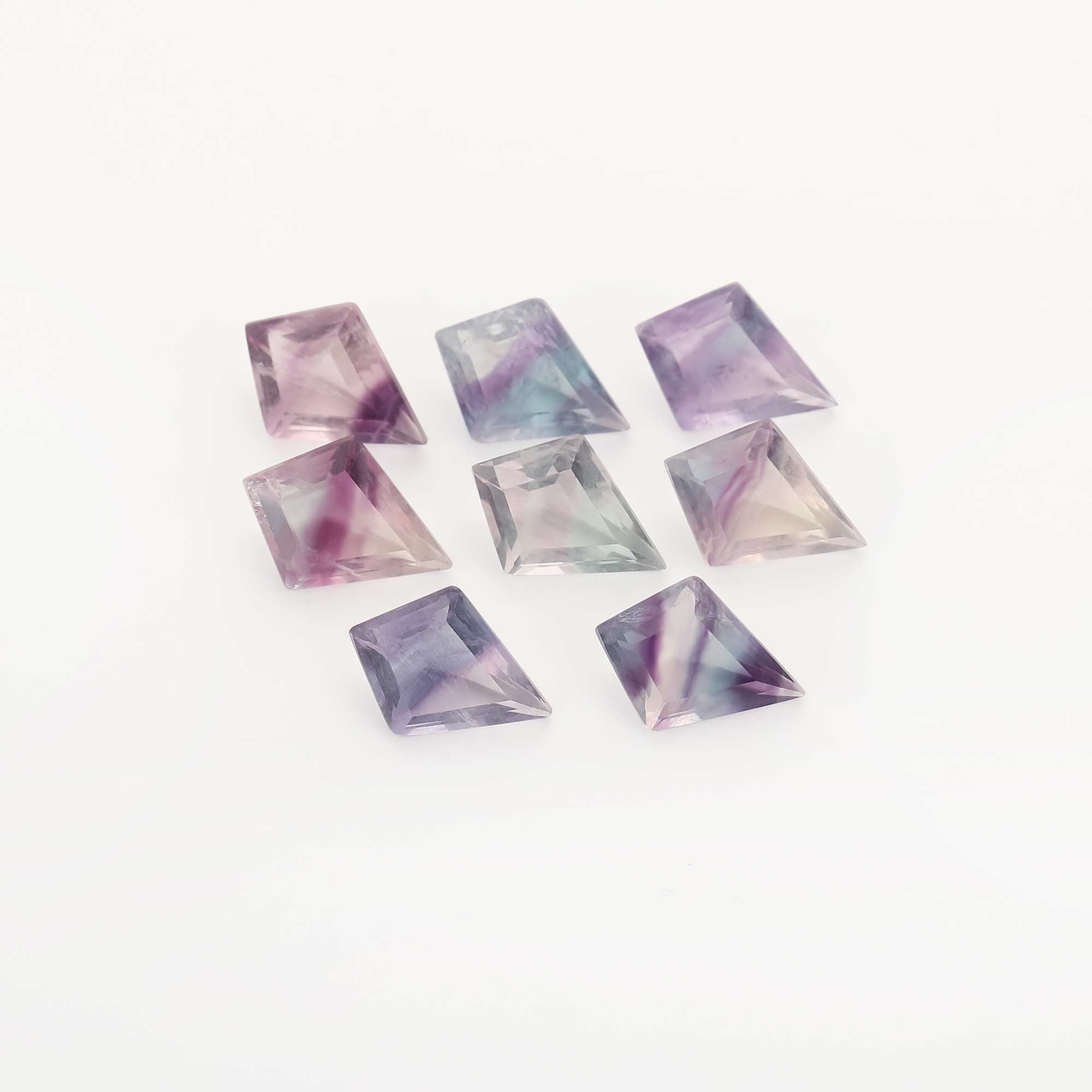 7x10MM Nature Fluorite Kite Cut Faceted Stone,Semi-precious Gemstone,Unique Gemstone,DIY Jewelry Supplies 4160070 - Click Image to Close