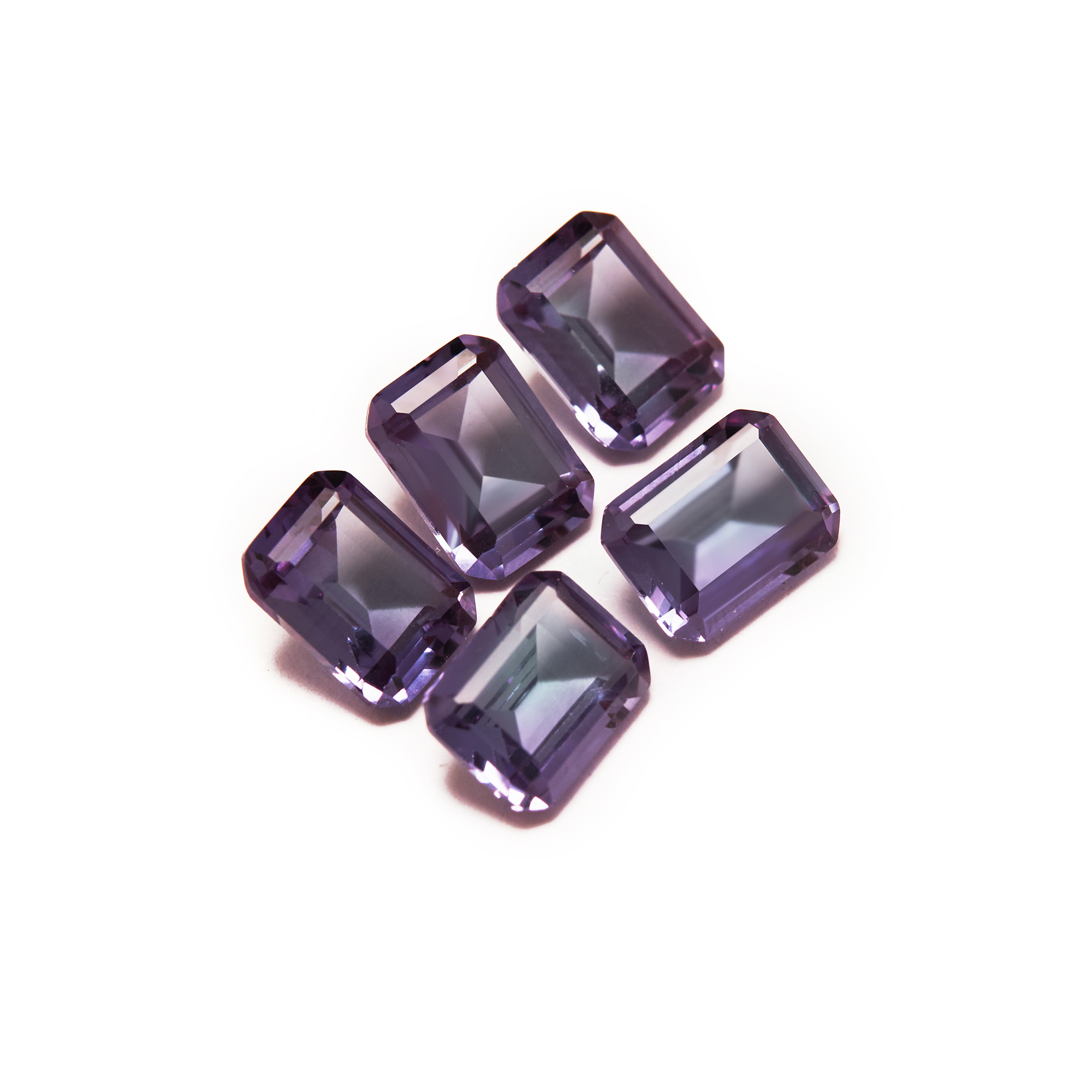 1Pcs Simulated Alexandrite Rectangle Emerald Cut Stone,Color Change Stone,June Birthstone,Unique Gemstone,Loose Stone,DIY Jewelry Supplies 4170023 - Click Image to Close