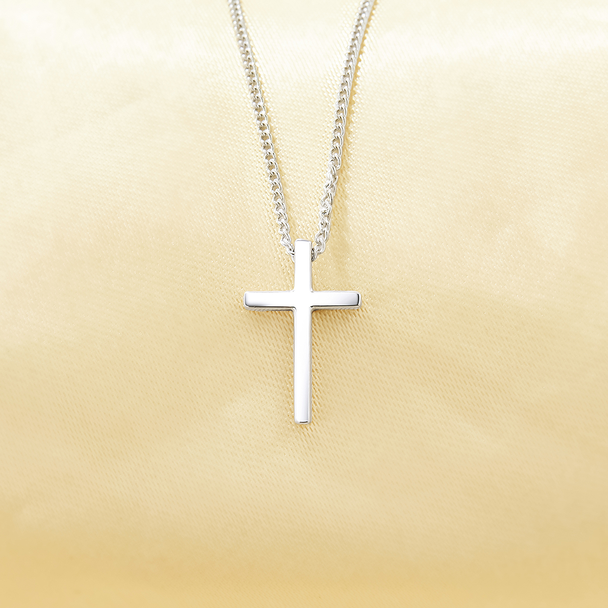 Minimalist Cross Pendant Necklace,Solid 925 Sterling Silver Pendant Necklace,Simple Cross Necklace 16''+2'' 6190102 - Click Image to Close