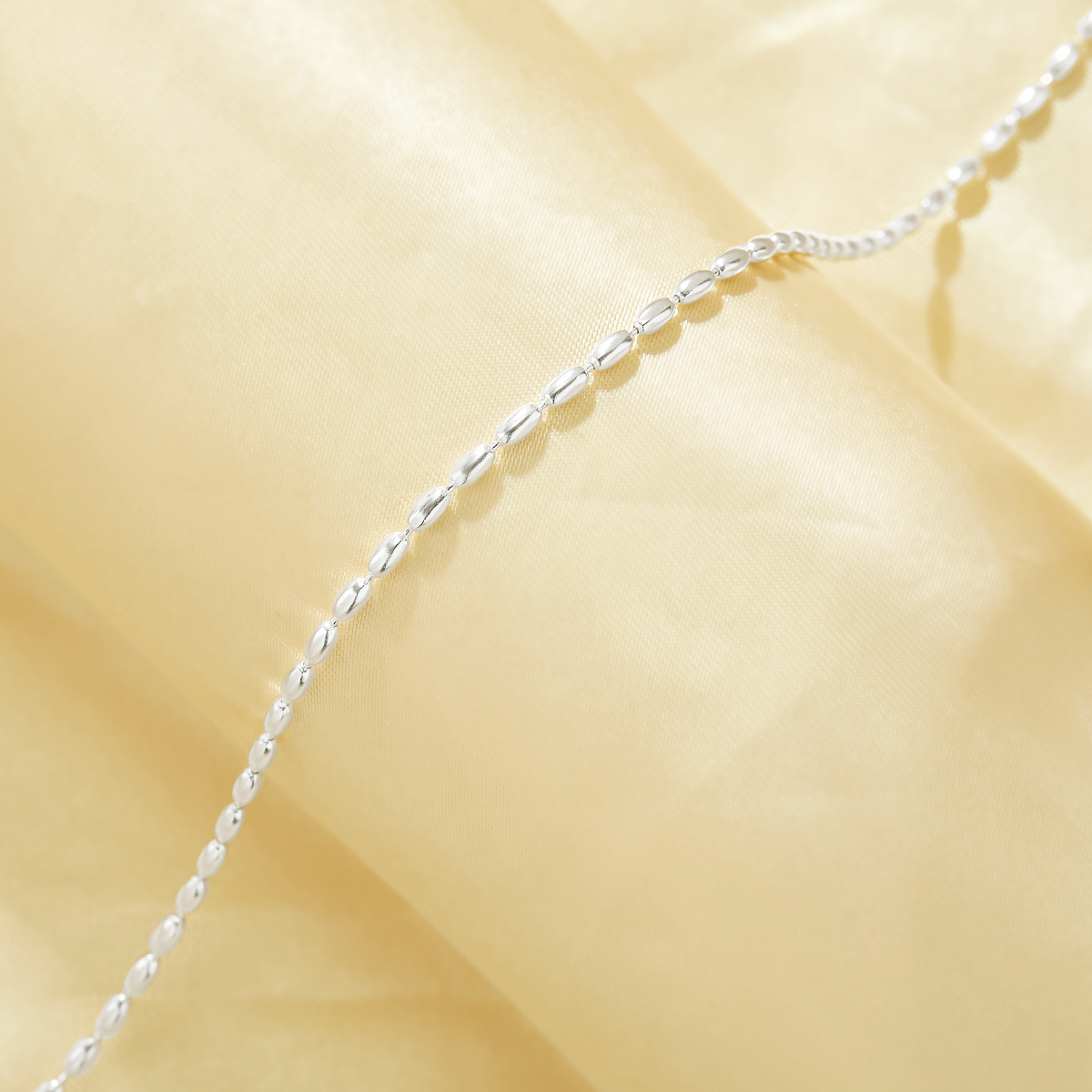 2MM Thick Olive Bead Chain Necklace,Solid 925 Sterling Silver Chain Necklace,Minimalist Bead Necklace,DIY Necklace Supplies 16''+2'' 6190103 - Click Image to Close